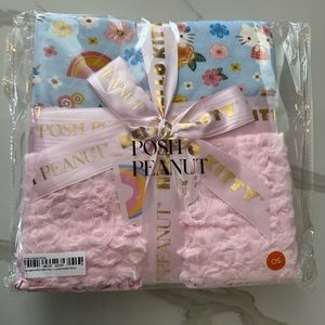 Posh Peanut Hello Kitty Minky Ruffled Luxette Patoo Blanket NIB